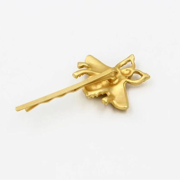 Free People Beehive Matt Gold Hair 2 Barrettes - Picture 8 of 9